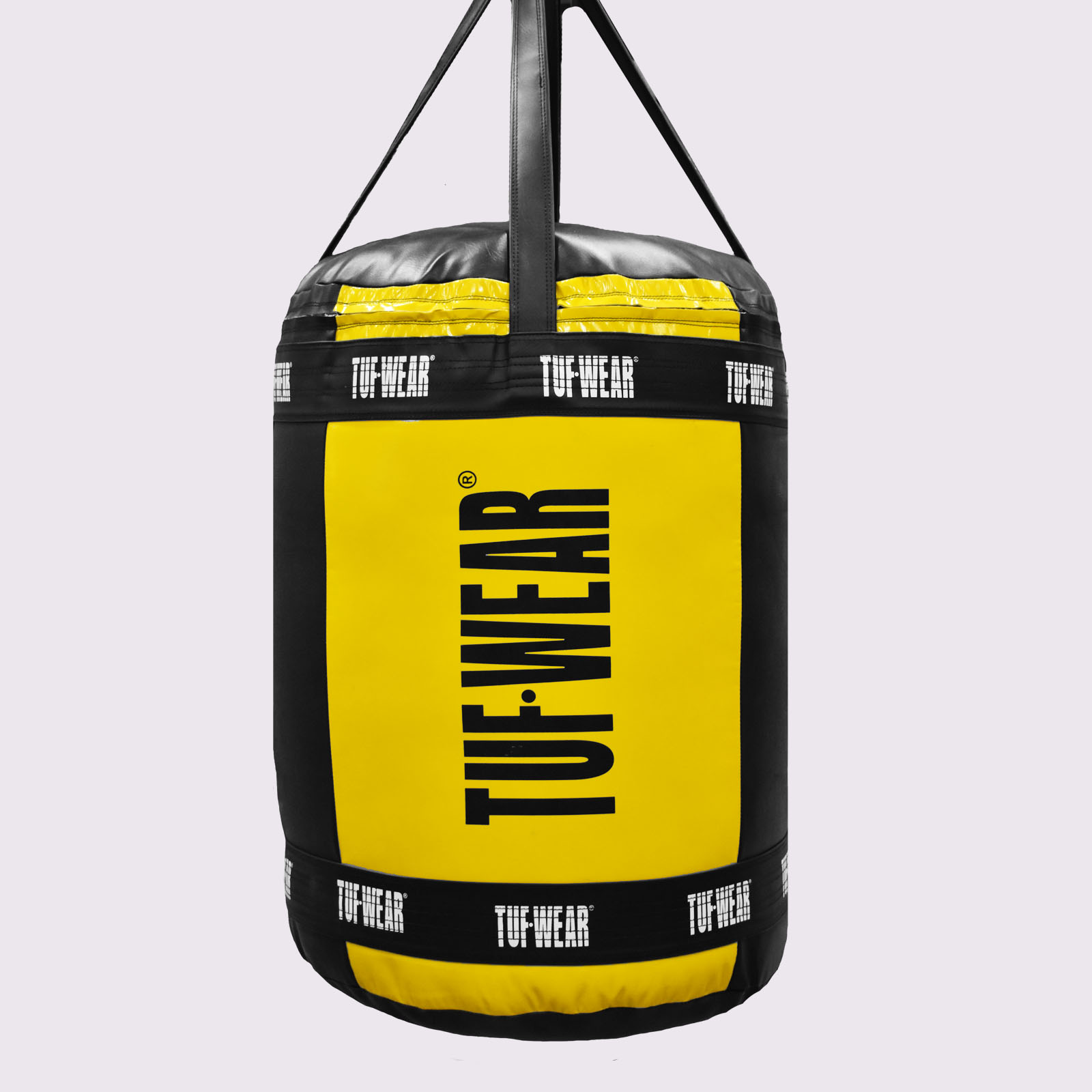 TW27655-BLACKYELLOW-F1-10 Tuf Wear Balboa Mammoth Punchbag (29inch Diameter) - Image 1